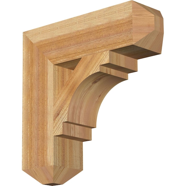 Ekena Millwork Merced Craftsman Rough Sawn Bracket, Western Red Cedar, 6"W x 22"D x 22"H BKT06X22X22MRC04RWR - main